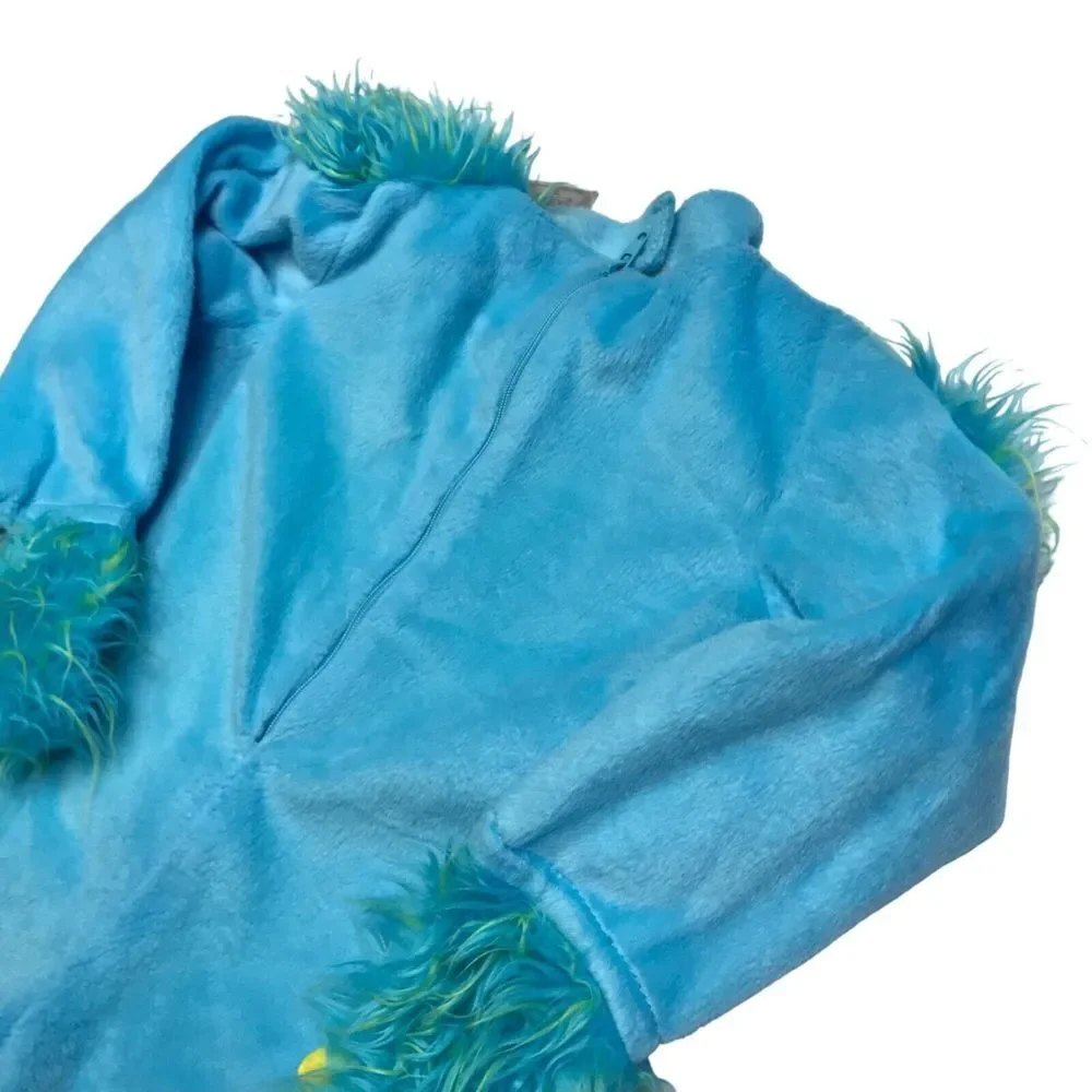 Lil Monster Costume infant Toddler Medium 12-18 months dress up hat‎ blue snap